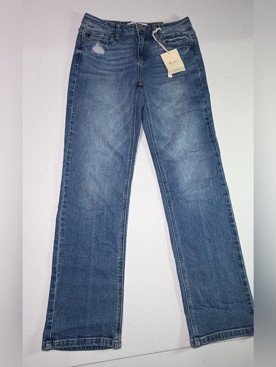 KanCan Denim - KanCan Blue Wide-Leg High-Rise Jeans with Subtle Distress